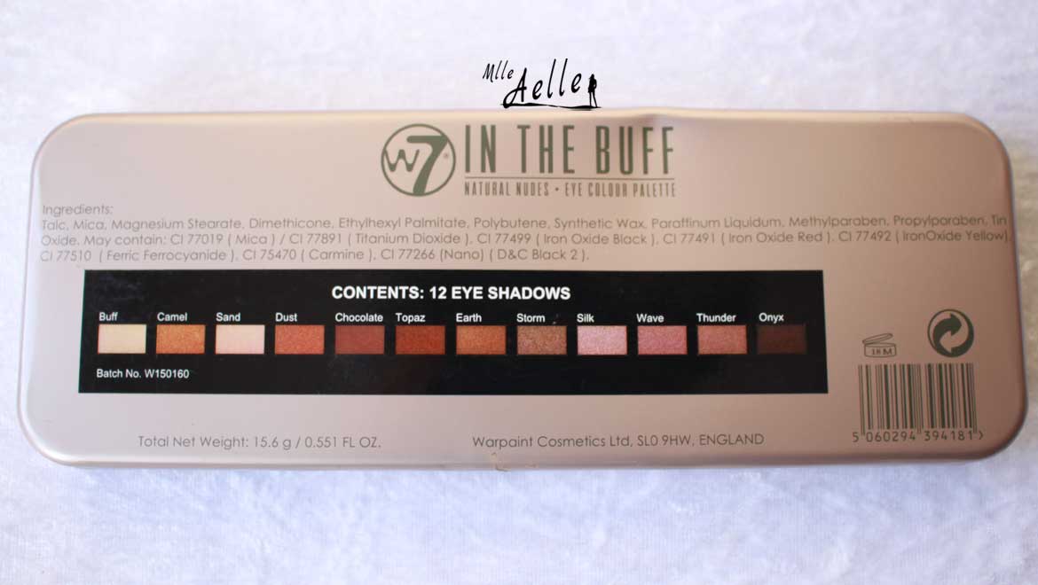 Palettes In The Buff W7 Cosmetics