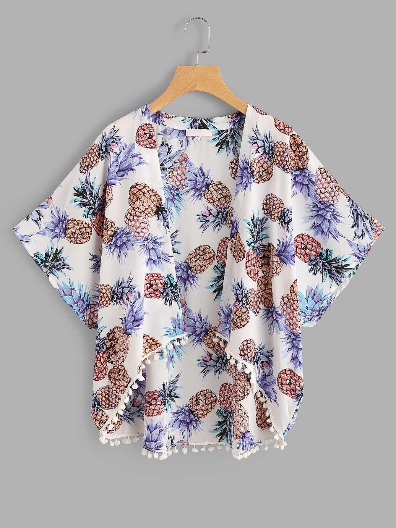 Baby Girl Floral Printed Cardigan Short Sleeve Tassel Top Coat 