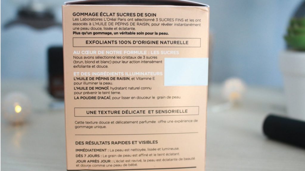 Revue du Gommage Éclat Sucres de Soin de L'Oréal Paris